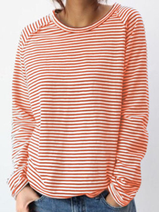 Lola - Casual slim fit shirt with striped print