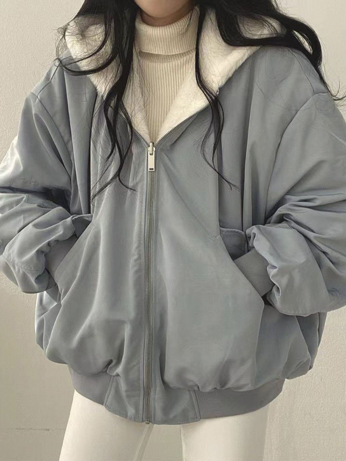 Helene - Reversible Fleece Jacket with Cozy Hood
