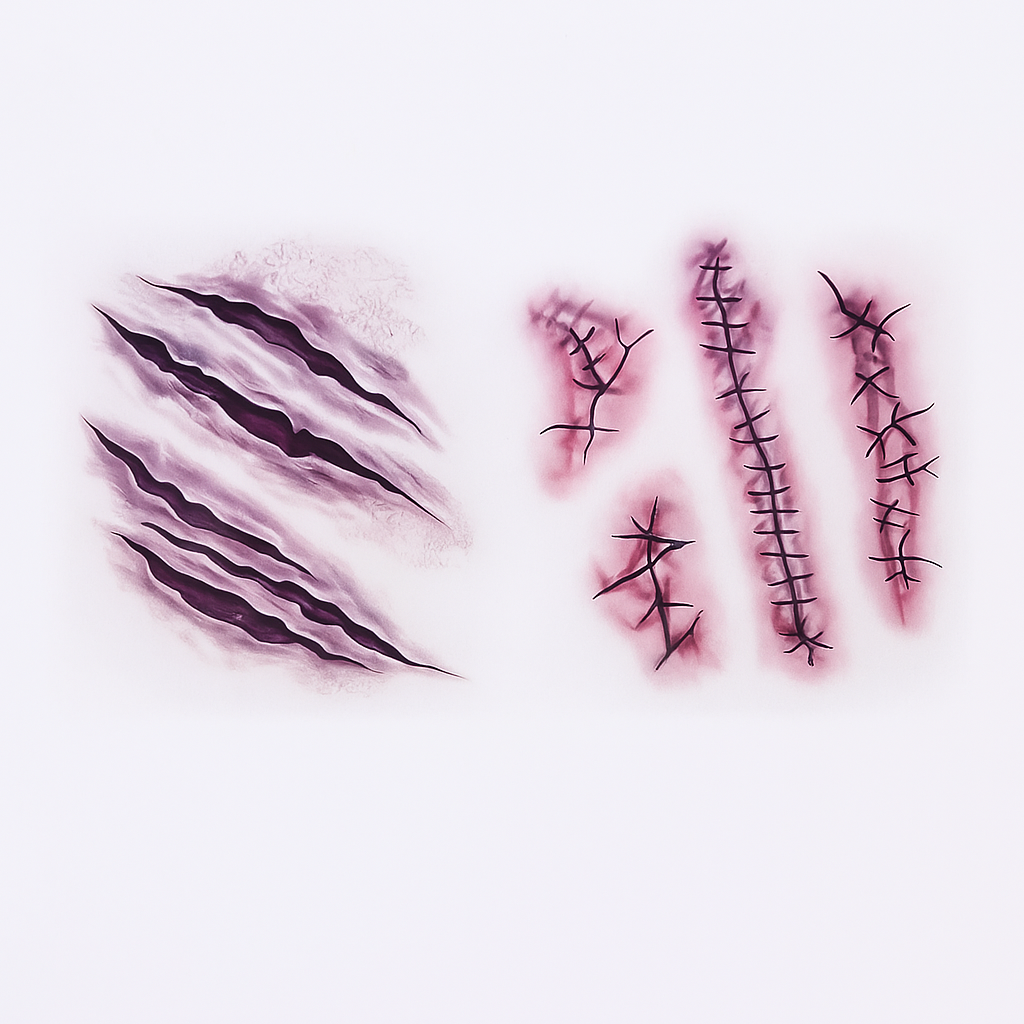 3D Blood Stain Tattoo Stickers - Waterproof Halloween Makeup Accessories