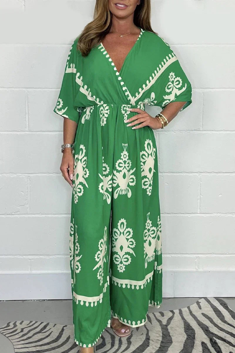 Svana - Printed Cotton Jumpsuit