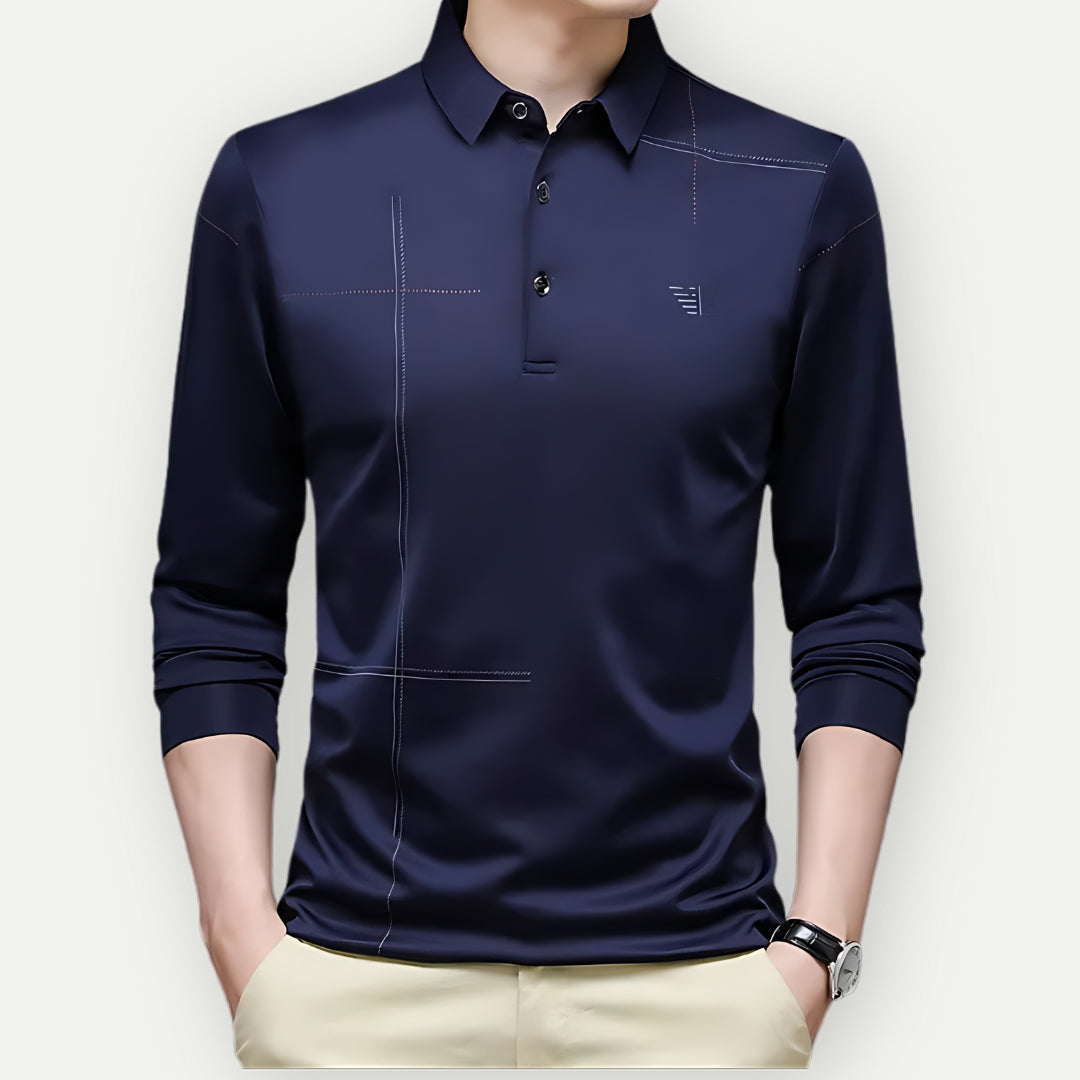 Daniel - Stylish Long Sleeve Polo Shirt