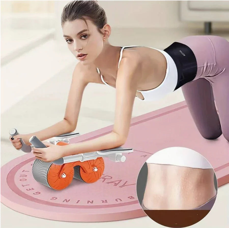 Ab Roller with Elbow Support, Automatic Rebound Ab Trainer