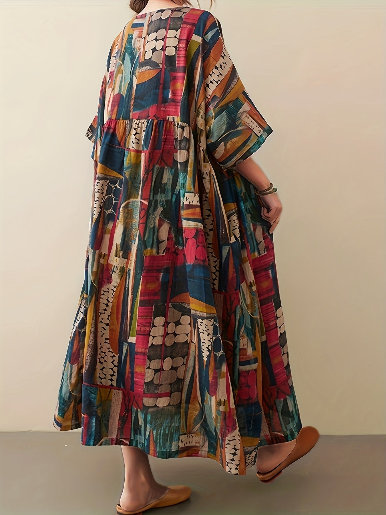 Nina - All-over print vintage dress