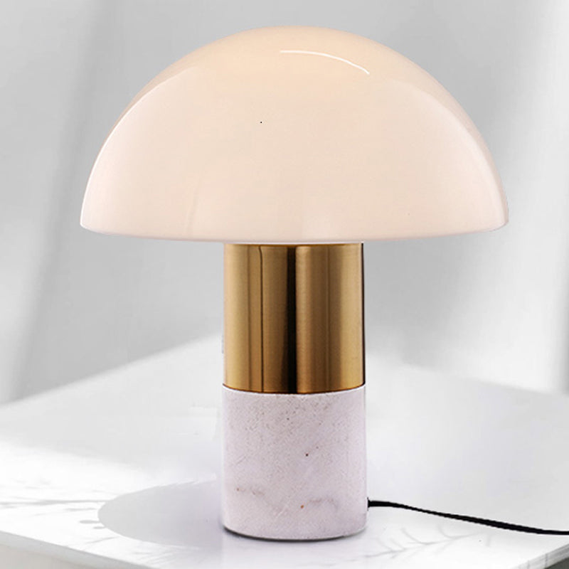 Lumosphere - an elegant dome-shaped table lamp with a milky white glass shade