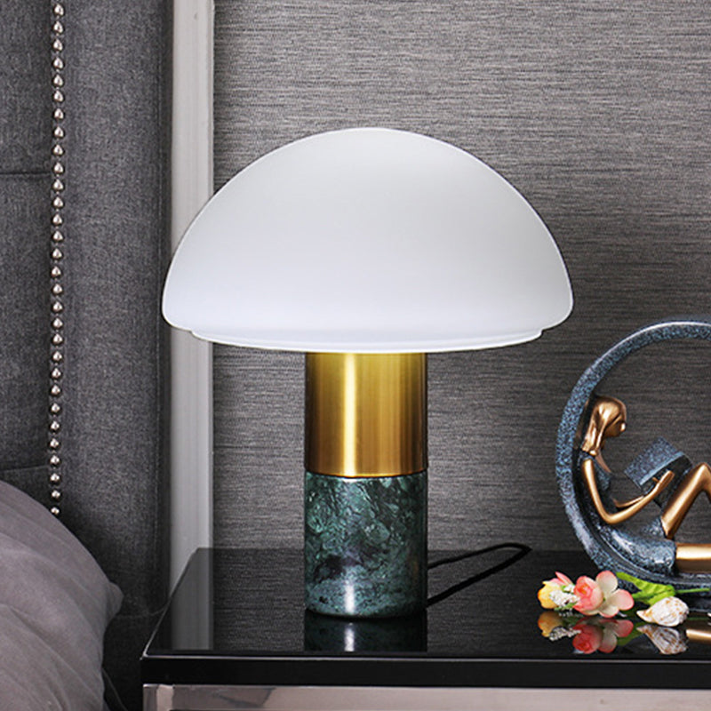 Lumosphere - an elegant dome-shaped table lamp with a milky white glass shade
