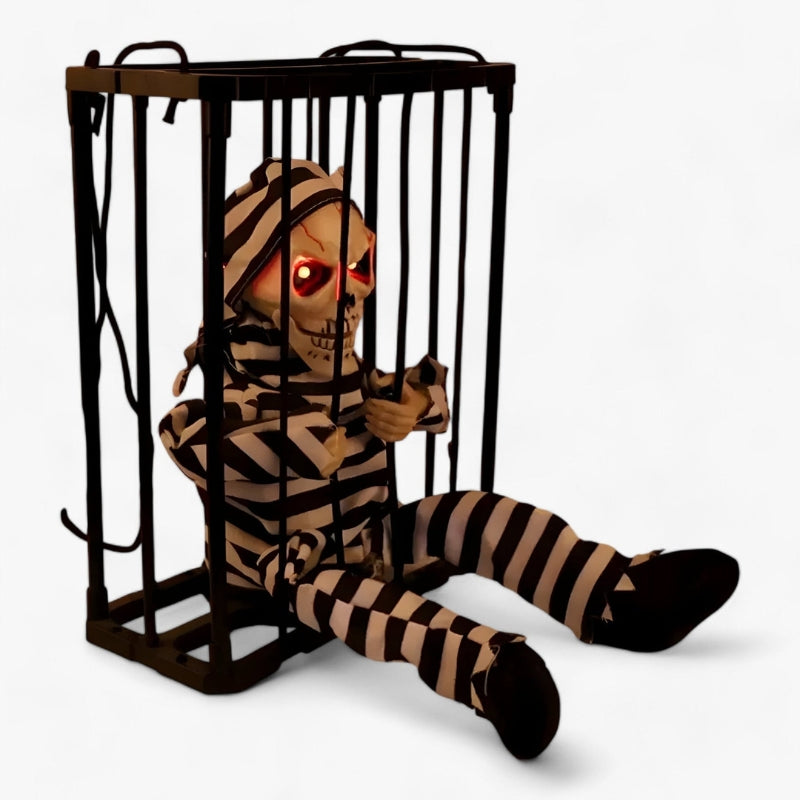 Cargo Company Animatronic Prison Skeleton with Voice, Lights and Sound Effects