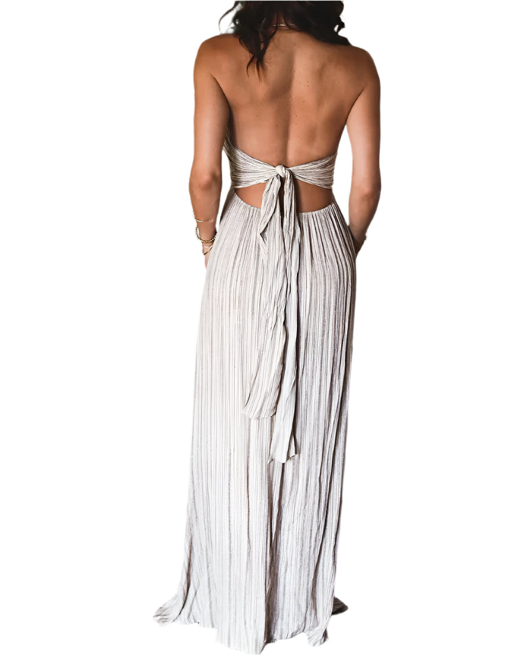 Jenna - Elegant sleeveless pleated dress