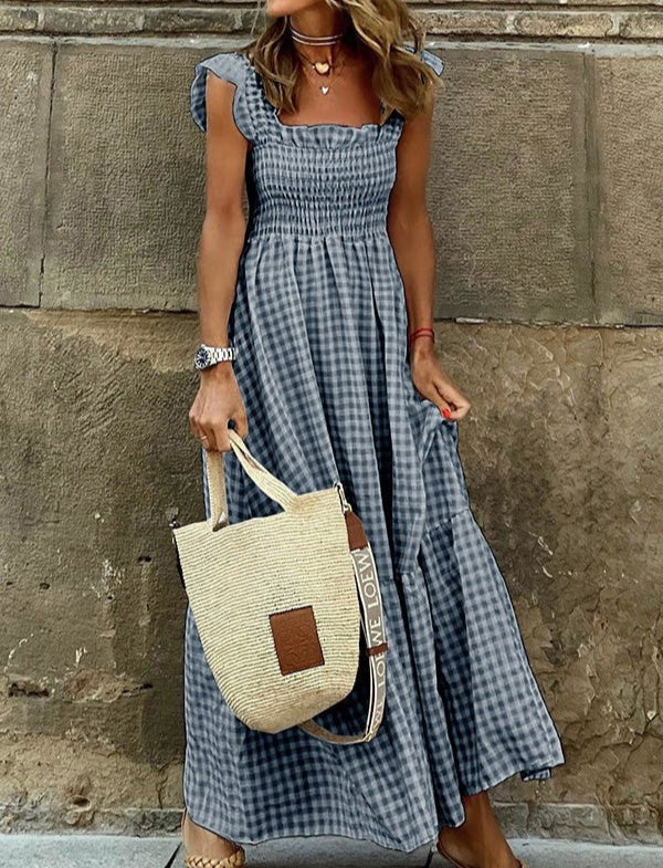 Eleanor - Checked Maxi Dress