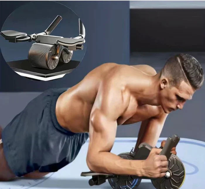 Ab Roller with Elbow Support, Automatic Rebound Ab Trainer