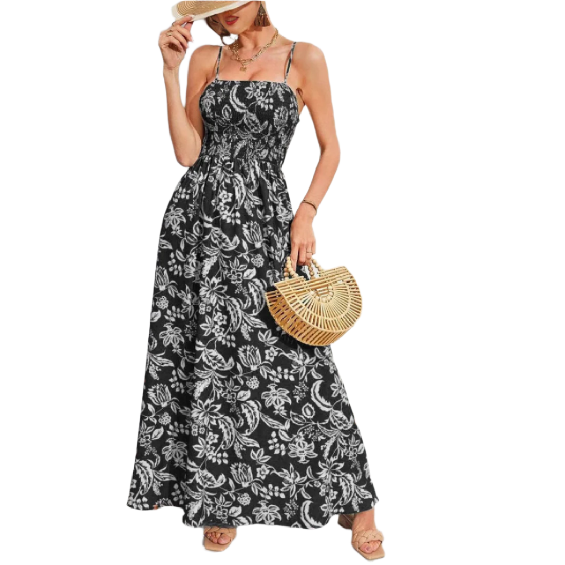 Alana - Spaghetti strap flowy maxi dress