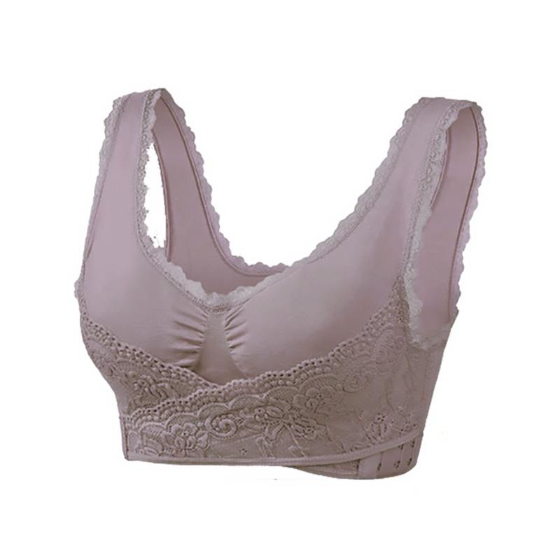 Eiko - Wireless Front Cross Buckle Lace Lift Bra