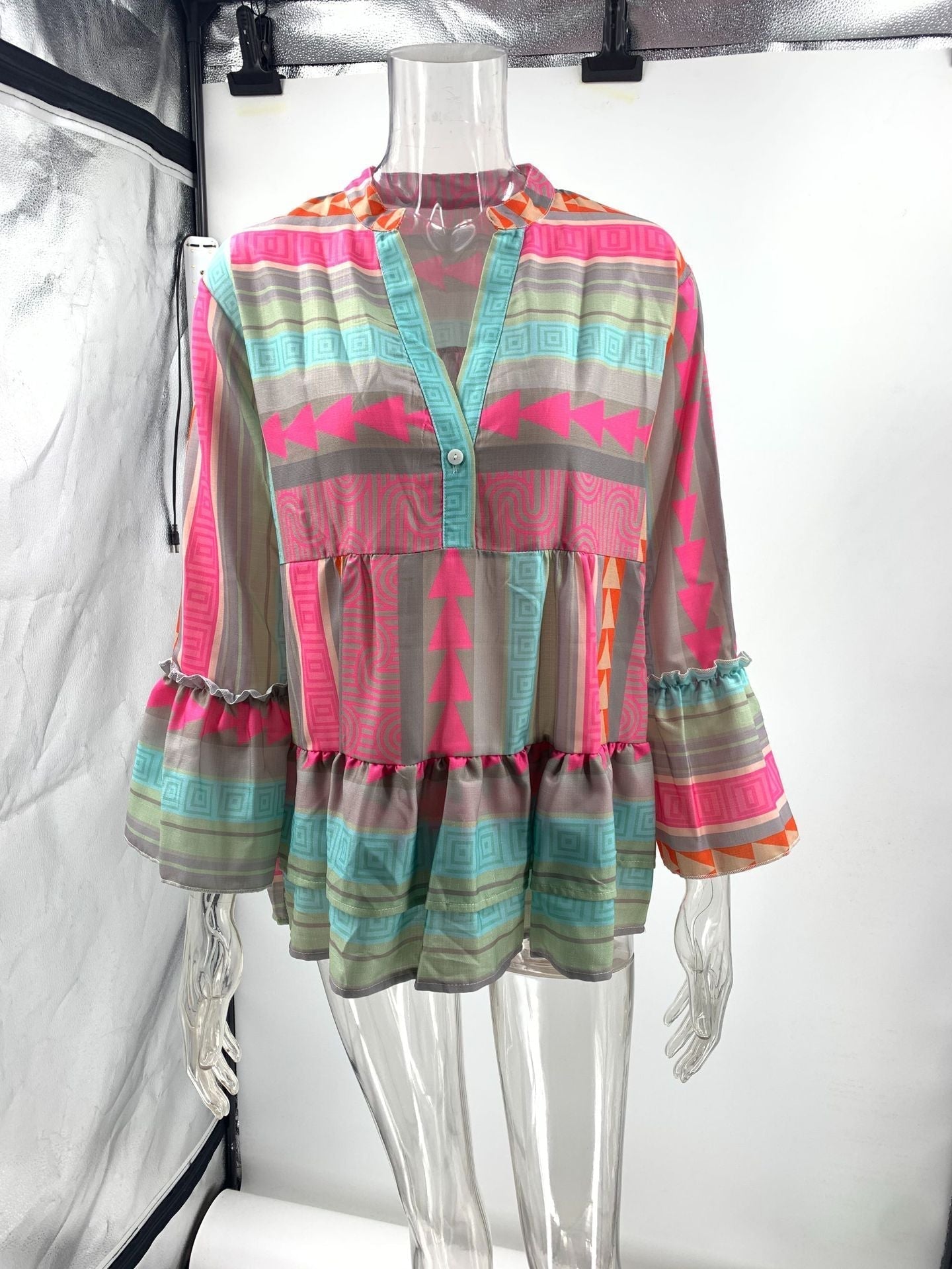 Fumika - Printed long sleeve top