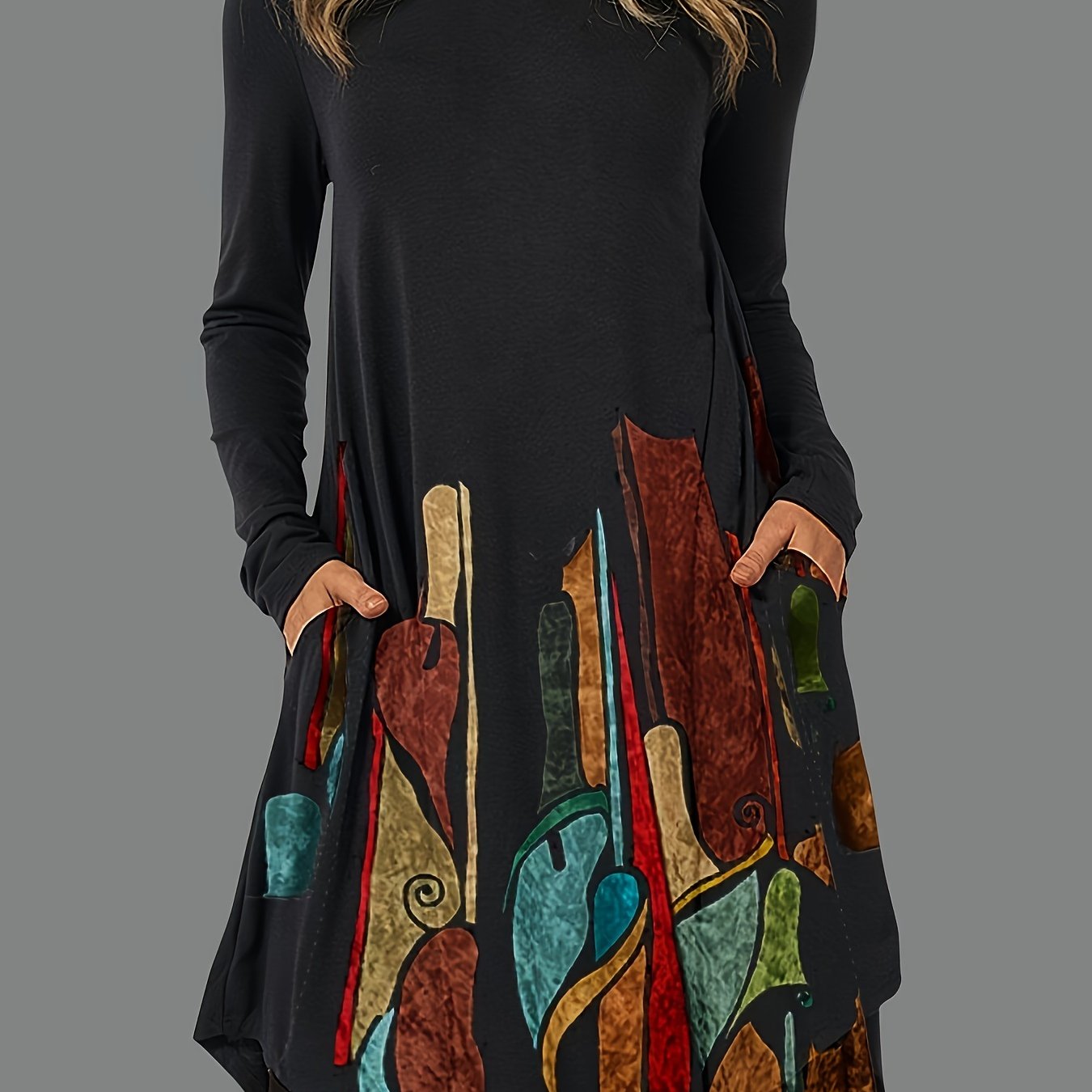 Misaki - Casual Bohemian Print Dress