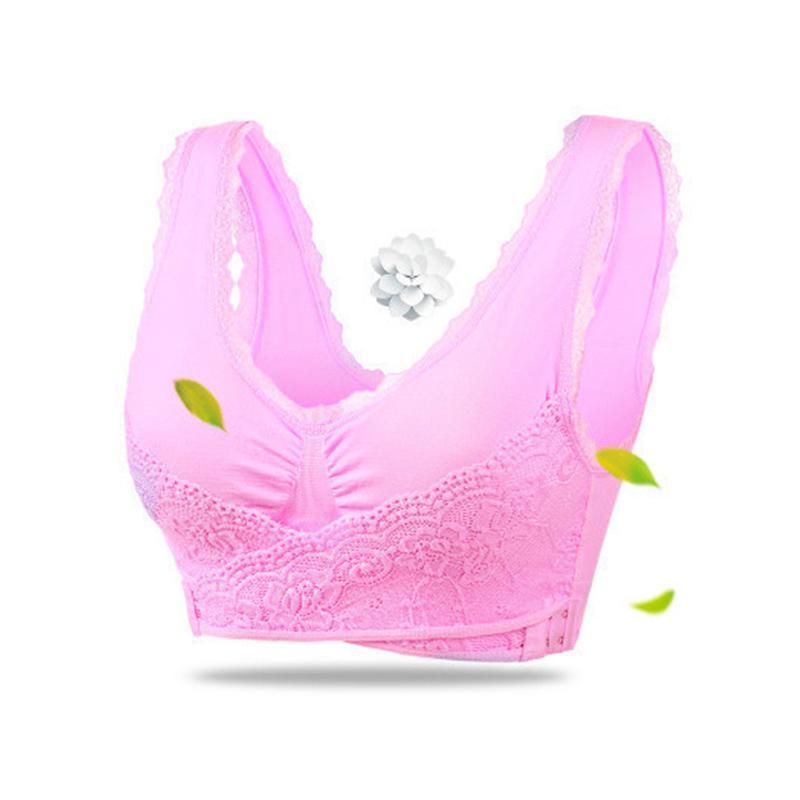 Eiko - Wireless Front Cross Buckle Lace Lift Bra
