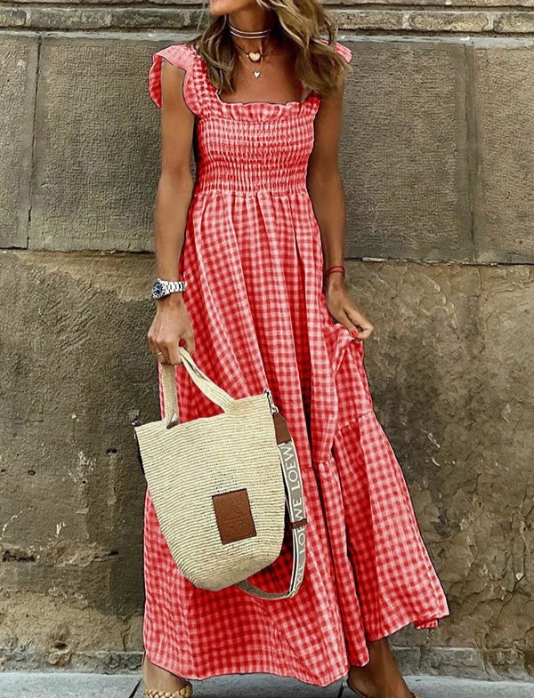 Eleanor - Checked Maxi Dress