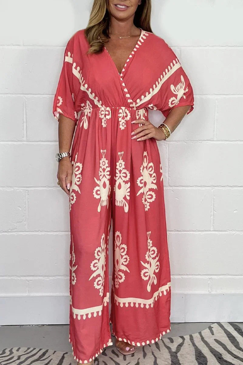 Svana - Printed Cotton Jumpsuit