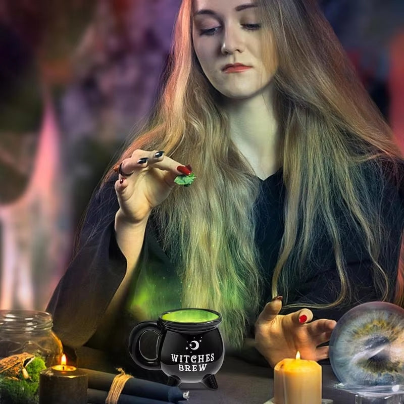 Spooky Sip – Halloween Cauldron Ceramic Mug