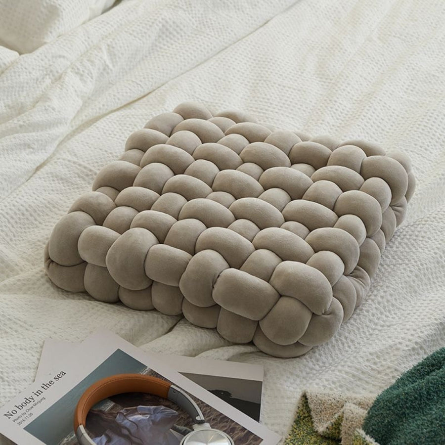 Snug Spiral - Elegant Braided Plush Pillow