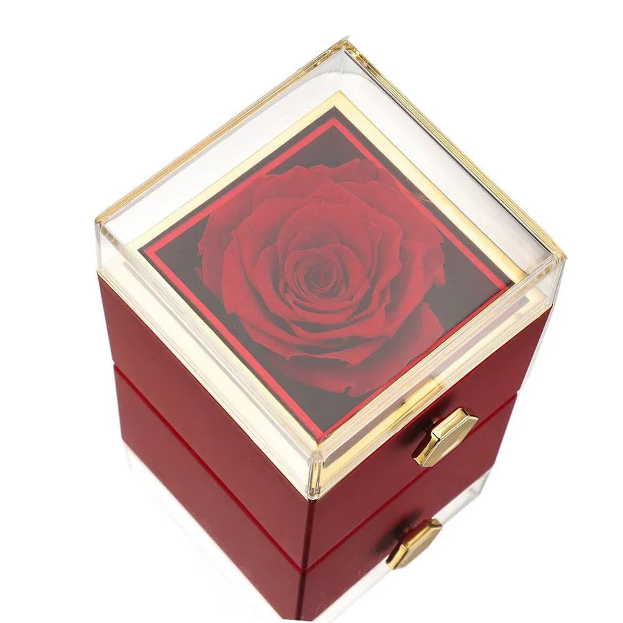 Eternal Rose Gift Box with Hidden Personalized Necklace - A Special Gift for Mother's Day
