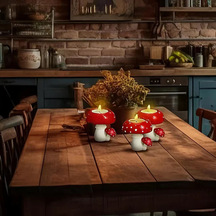 Sporelight – ceramic mushroom-shaped candle holder