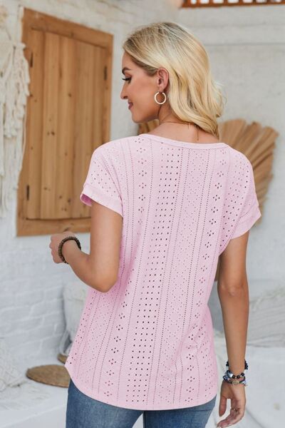 Louis Aillet Round Neck Rolled Short Sleeve T-Shirt