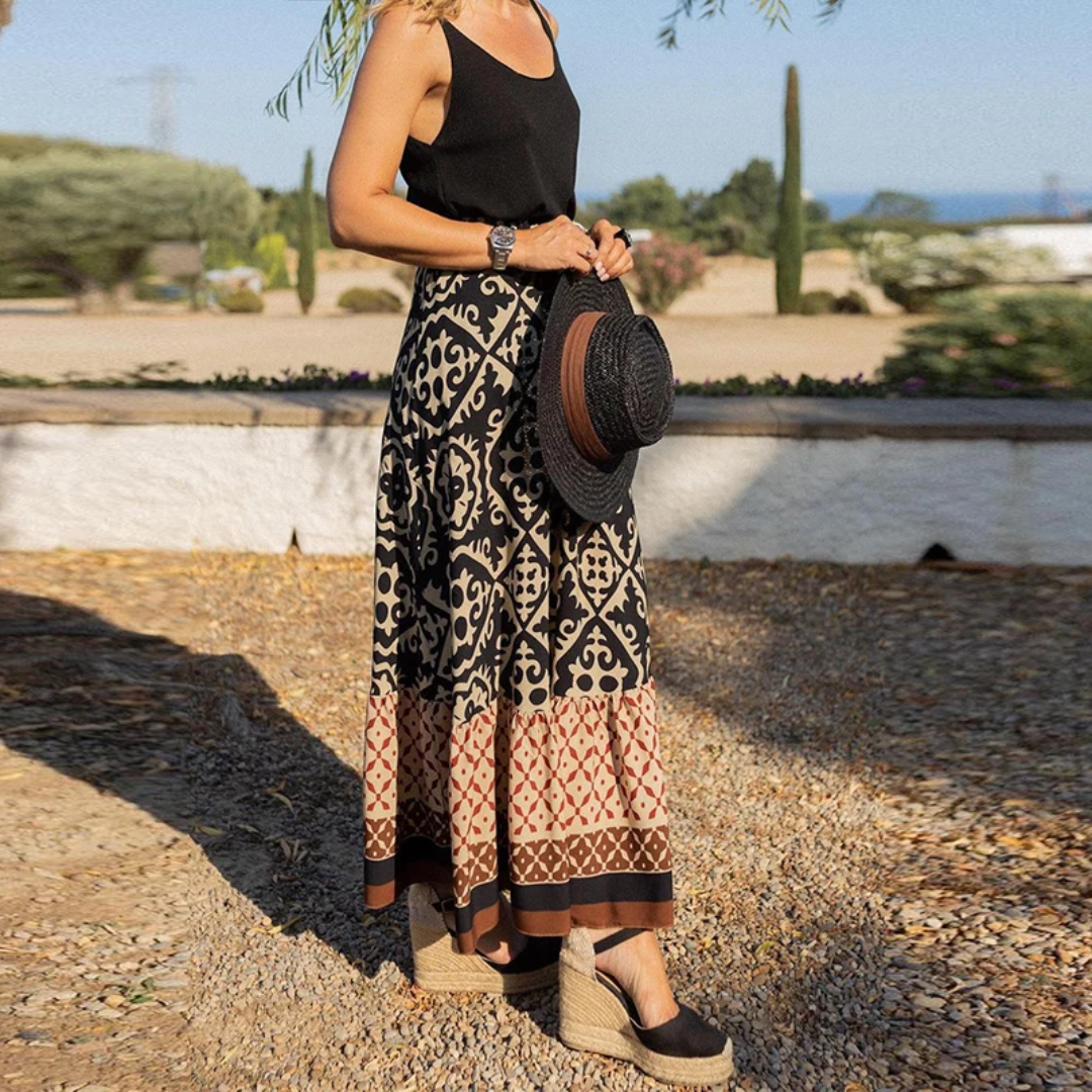 Lee - Trendy high-waisted geometric skirt