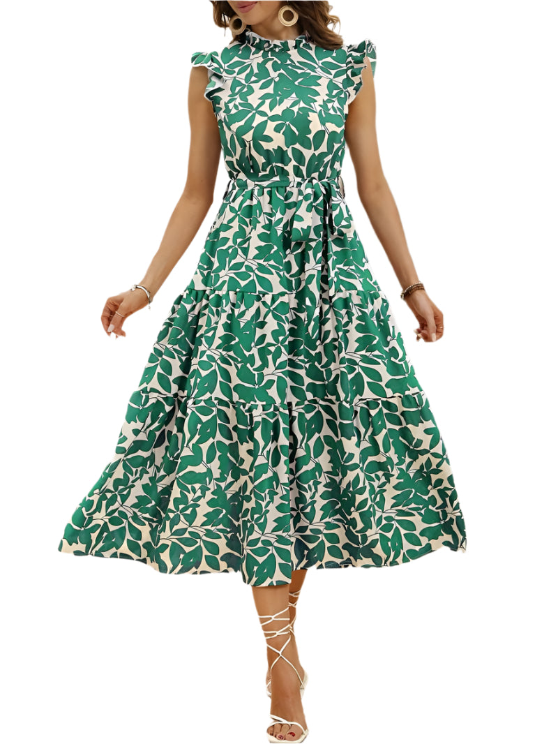 Aurelia – An elegant dress with ruffled sleeves perfect for spring and summer