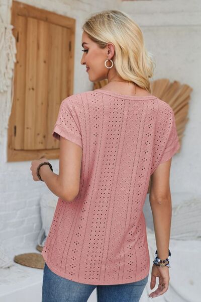 Louis Aillet Round Neck Rolled Short Sleeve T-Shirt