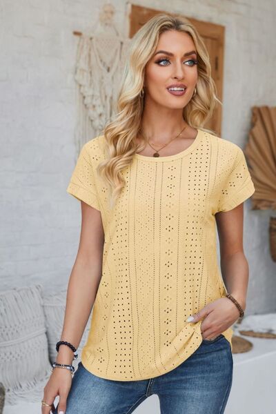 Louis Aillet Round Neck Rolled Short Sleeve T-Shirt