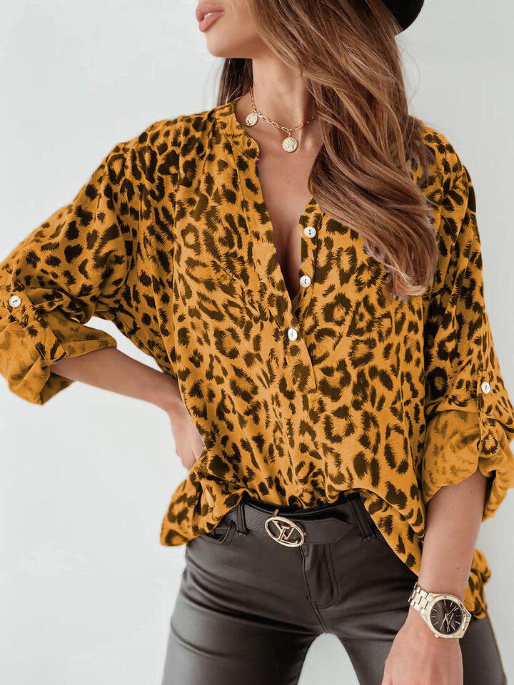 Rebecca - Stylish leopard print blouse