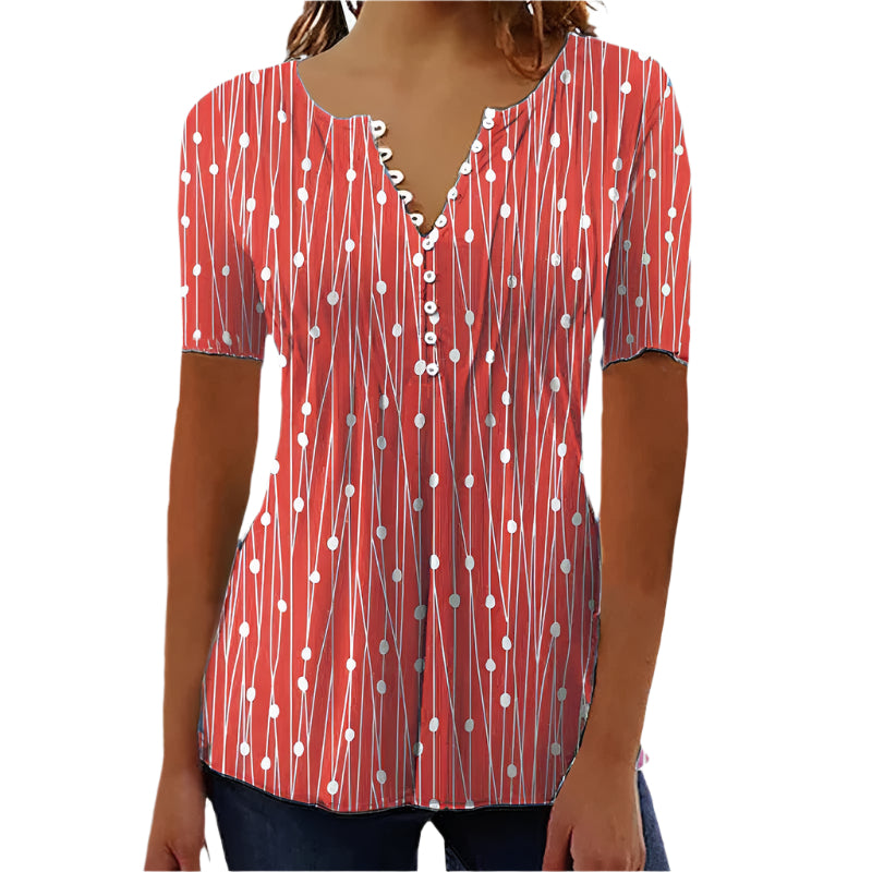 サマラ - 水玉模様のVネックTシャツ