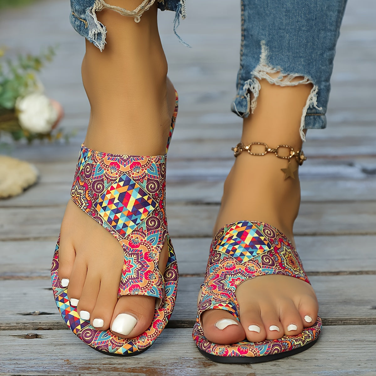 Michi - Colorful open-toe slippers