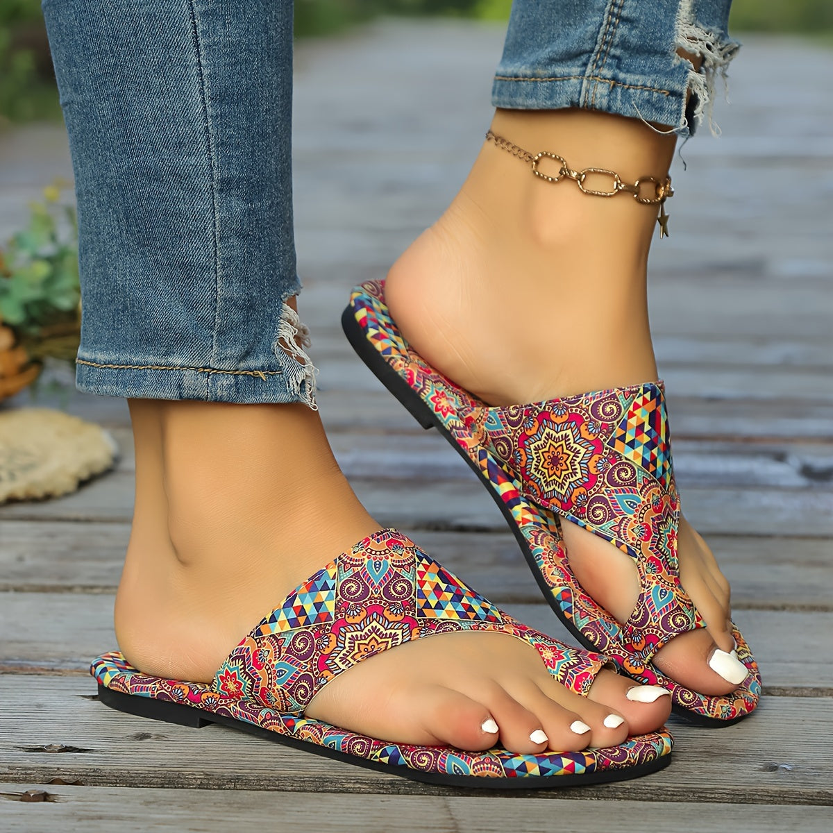 Michi - Colorful open-toe slippers