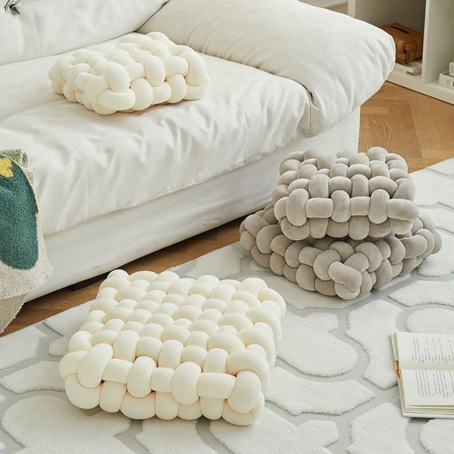 Snug Spiral - Elegant Braided Plush Pillow
