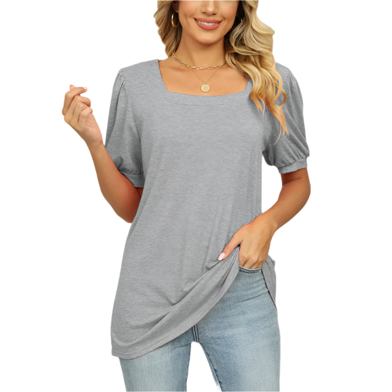 リセタ - パフスリーブとスクエアネックライン