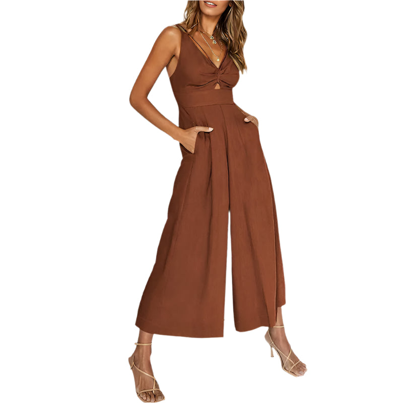 Truth V-neck wide-leg jumpsuit