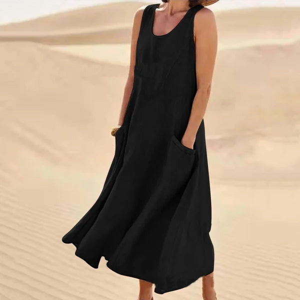 Soft Linen Elegance Dress