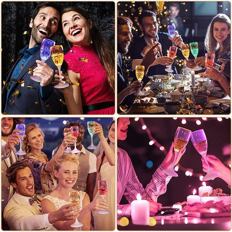 Glowship - LED Illuminated Wine Glass Set (6 pieces)