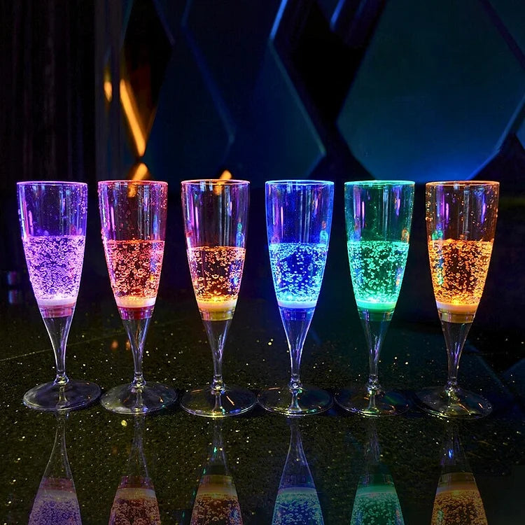 Glowship - LED Illuminated Wine Glass Set (6 pieces)