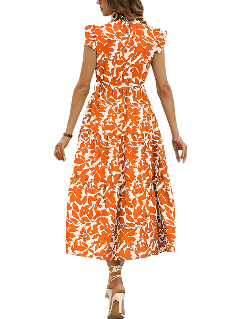 Aurelia – An elegant dress with ruffled sleeves perfect for spring and summer