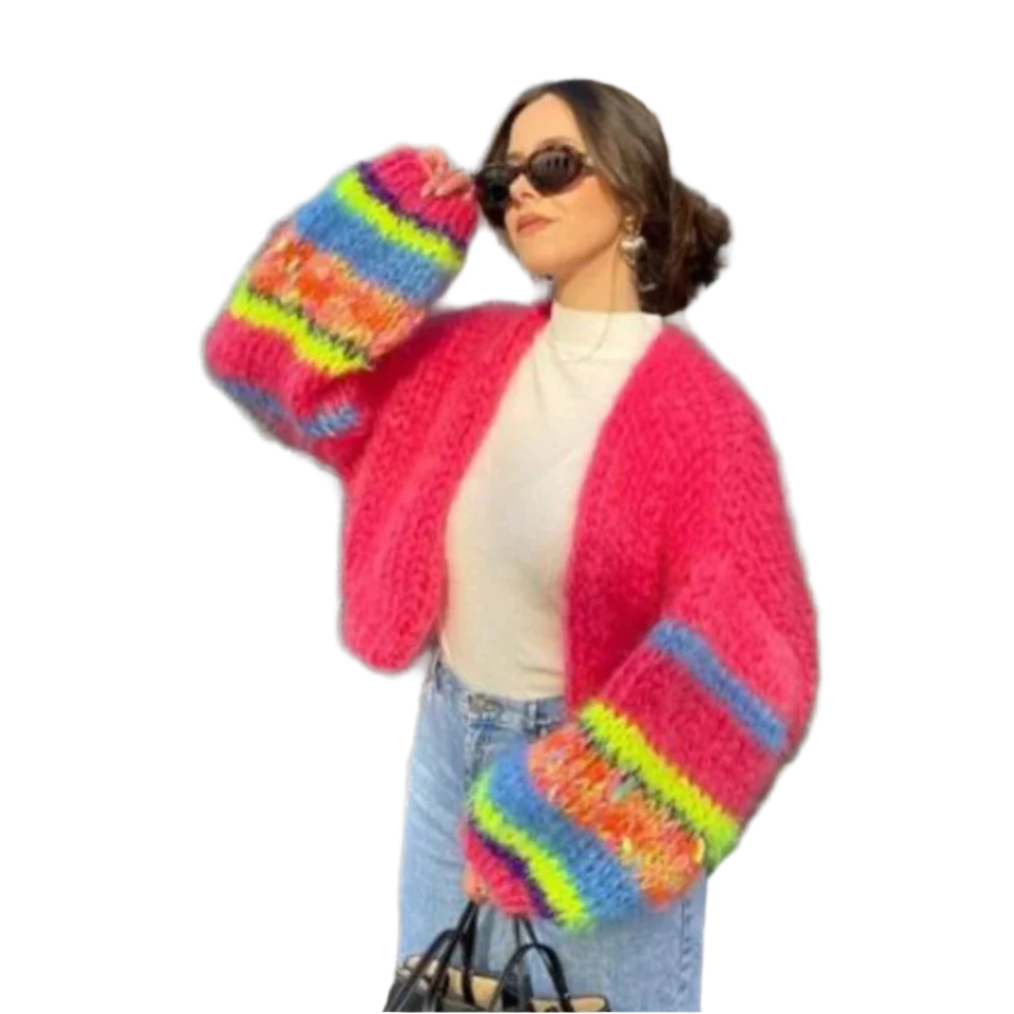 ケイト - カラフルなニットカーディガン