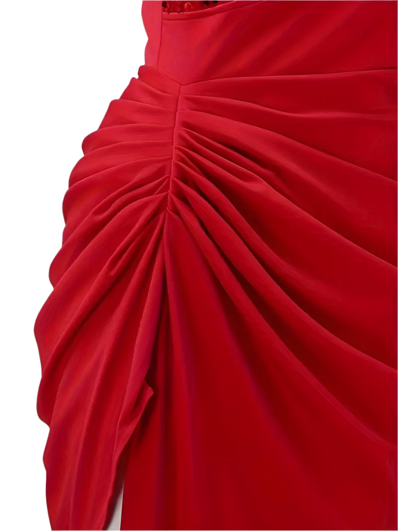 Andrea – Asymmetrical one-shoulder sequin cocktail dress