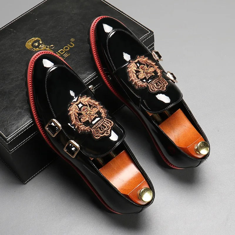 Marco - elegant loafers with double metal buckle