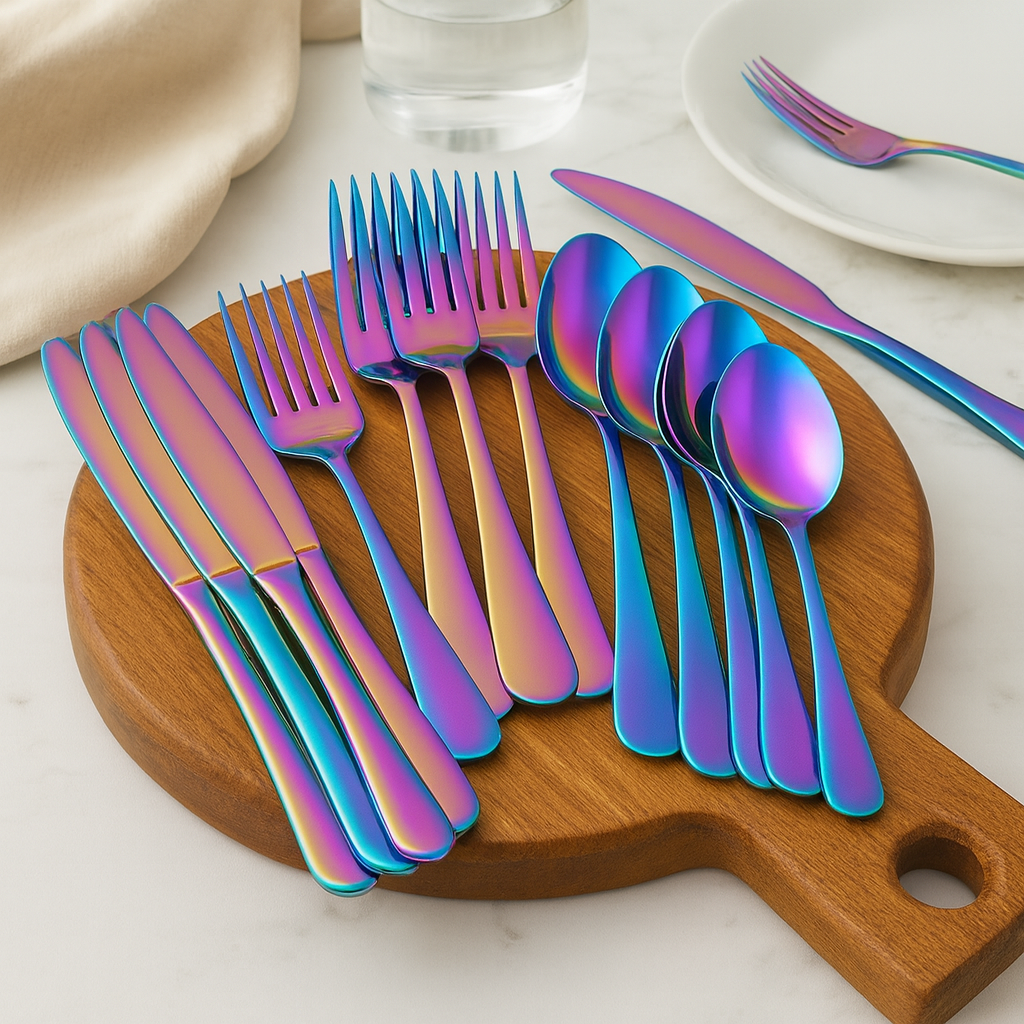 Adrian | 40-Piece Stainless Steel Dinnerware Collection