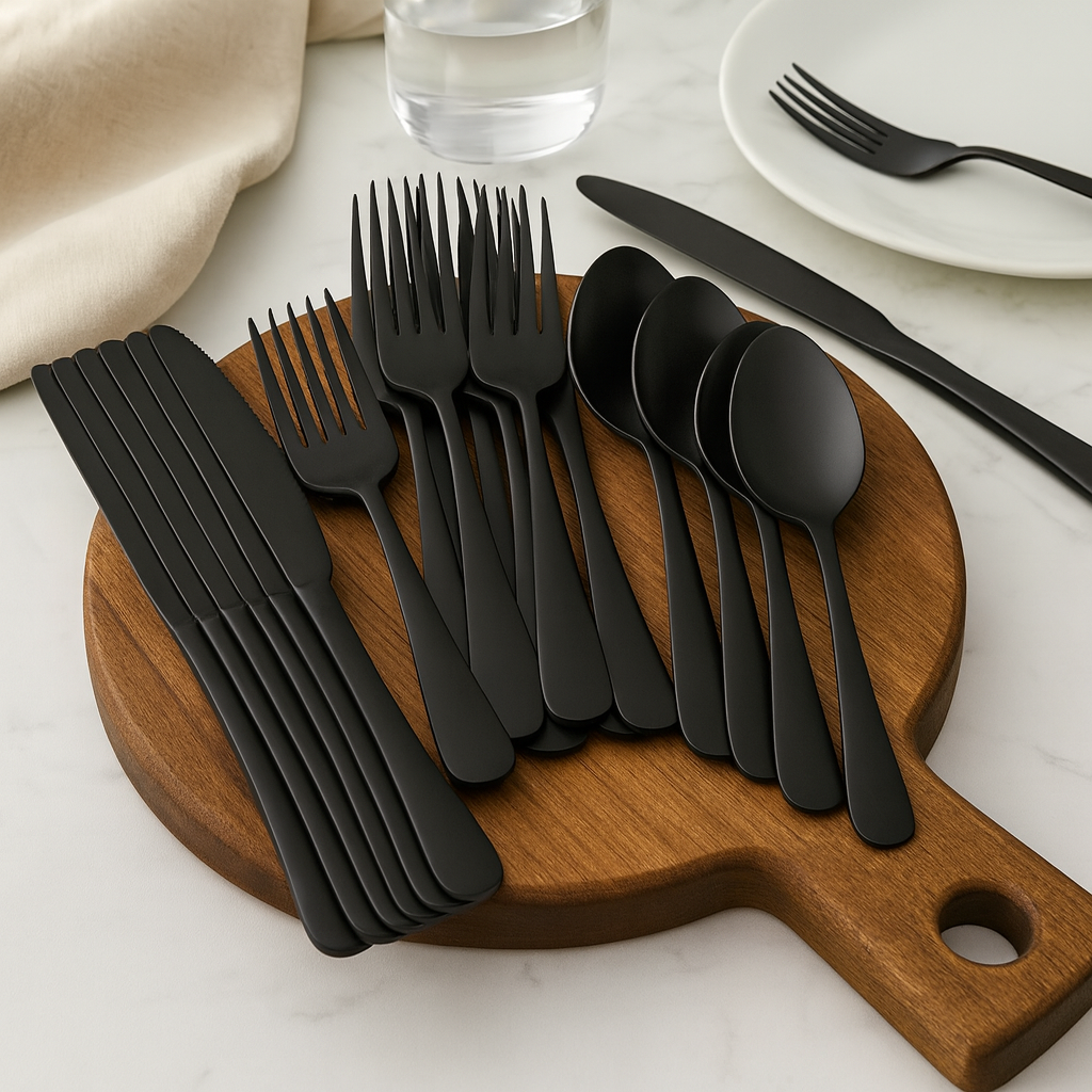 Adrian | 40-Piece Stainless Steel Dinnerware Collection