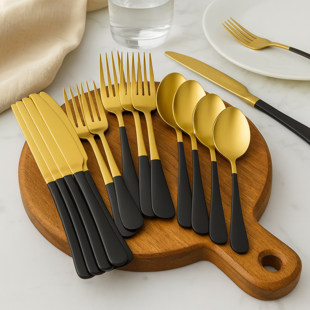 Adrian | 40-Piece Stainless Steel Dinnerware Collection