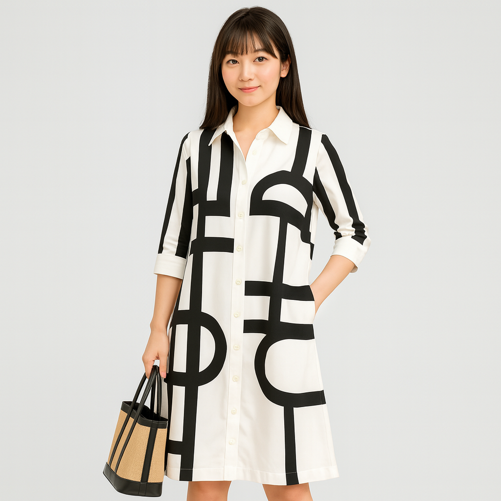 アルビオラ | アーバンアリュール グラフィックシャツドレス