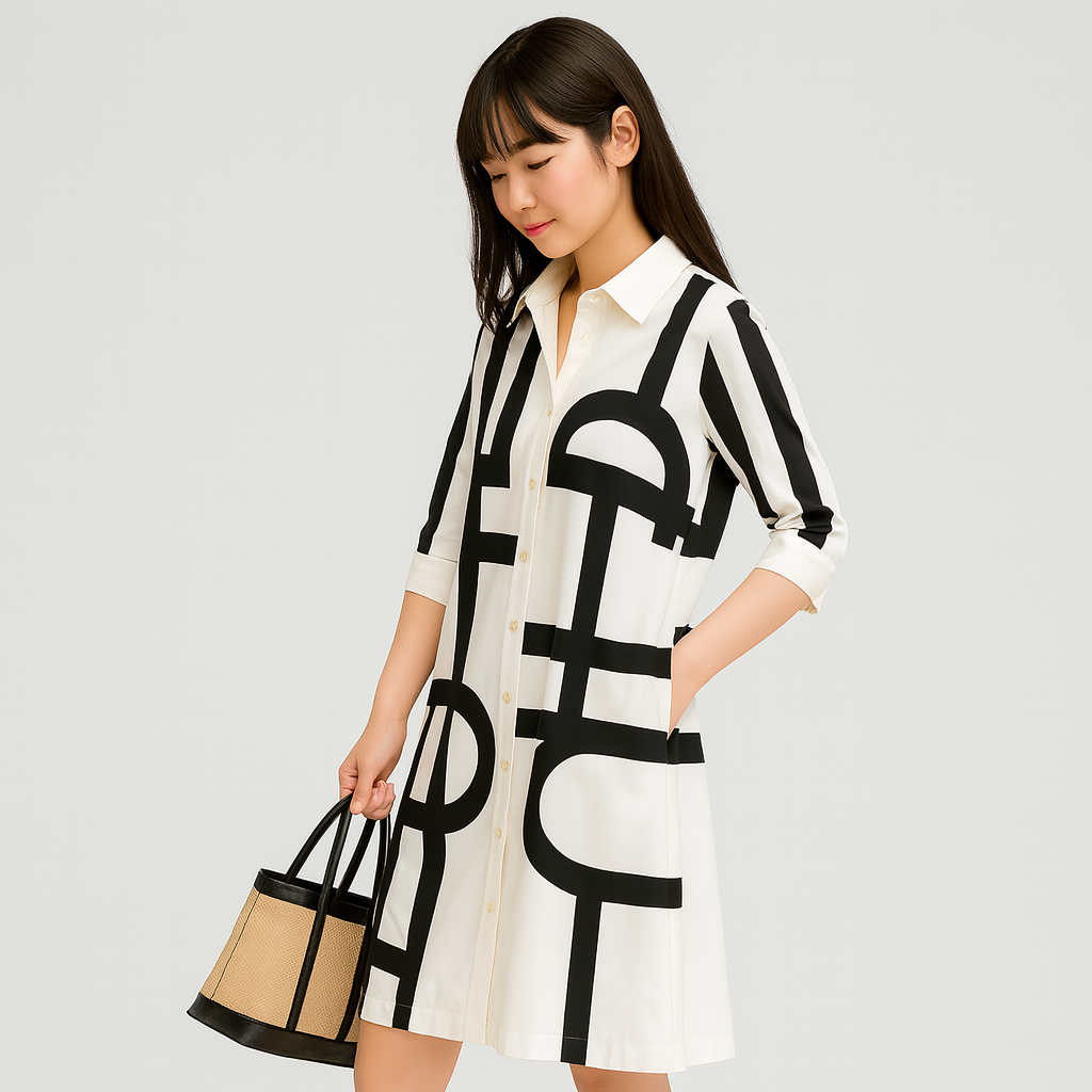 アルビオラ | アーバンアリュール グラフィックシャツドレス
