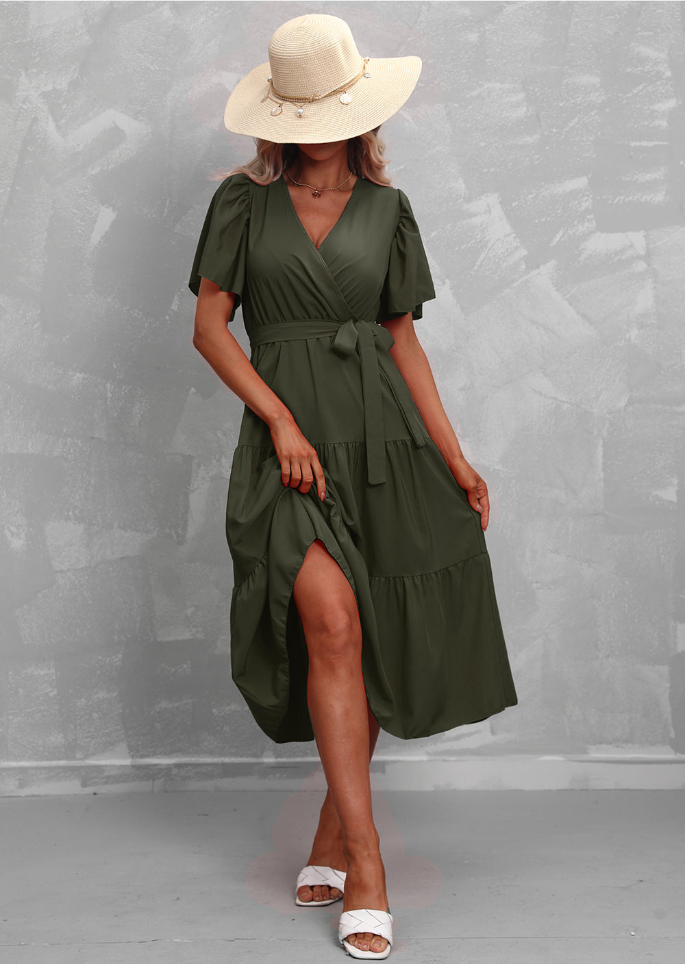 Andrea - Ruffled Midi Dress