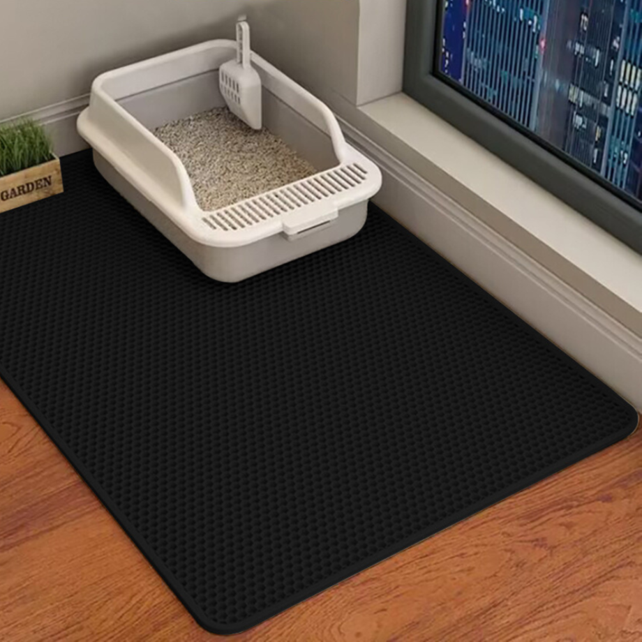 The ultimate two-layer cat litter mat